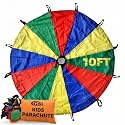 GSi Kids Rainbow Parachute 6 ft to 35 ft for School &amp; Gym Class