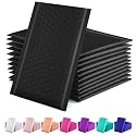 GSSUSA Black Bubble Mailers 4x8 Inches 50 Pack Self-seal Shipping Bags