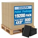 GSSUSA Black Bubble Mailers 4x8 Padded Envelopes 19200 Pack, 1Pallet