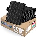 GSSUSA Black Bubble Mailers 6x10" 500 Pack Padded Envelopes Self Seal