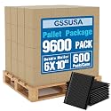 GSSUSA Black Bubble Mailers 6x10 Small Padded Envelopes 9600 Pack,1 Pallet