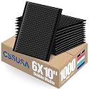 GSSUSA Black Bubble Mailers 6x10 Small Padded Envelopes 1000 Pack Self-Seal