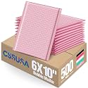 GSSUSA Light Pink Bubble Mailers 6x10" 500 Pack Padded Envelopes Self Seal