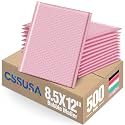 GSSUSA Light Pink Bubble Mailers 8.5x12" 500 Pack Padded Envelopes