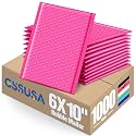 GSSUSA Pink Bubble Mailers 6x10 Small Padded Envelopes 1000 Pack Self-Seal