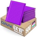 GSSUSA Purple Bubble Mailers 6x10 500 Pack, Self Seal Padded Envelopes