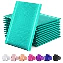 GSSUSA Teal Bubble Mailers 4x8 50 Pack, Self Seal Padded Envelopes