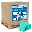 GSSUSA Teal Bubble Mailers 4x8 Padded Envelopes 19200 Pack, 1Pallet