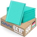 GSSUSA Teal Bubble Mailers 6x10" 500 Pack Padded Envelopes Self Seal