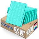 GSSUSA Teal Bubble Mailers 6x10 Small Padded Envelopes 1000 Pack Self-Seal