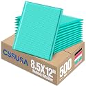 GSSUSA Teal Bubble Mailers 8.5x12" 500 Pack Padded Envelopes Self Seal