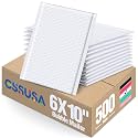 GSSUSA White Bubble Mailers 6x10" 500 Pack Padded Envelopes Self Seal