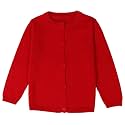 GSVIBK Baby Girls Boys Cotton Cardigan Long Sleeve Kid Button Sweater Girl Crew Neck Cardigans Uniform Sweater