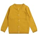 GSVIBK Baby Girls Boys Cotton Cardigan Long Sleeve Kid Button Sweater Girl Crew Neck Cardigans Uniform Sweater