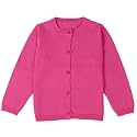 GSVIBK Baby Girls Boys Cotton Cardigan Long Sleeve Kid Button Sweater Girl Crew Neck Cardigans Uniform Sweater