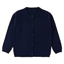 GSVIBK Baby Girls Boys Cotton Cardigan Long Sleeve Kid Button Sweater Girl Crew Neck Cardigans Uniform Sweater