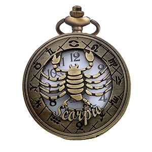 zodiac sign pocket watch bike key chain with key ring men amp woman gift key chain