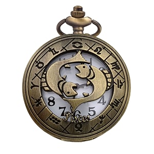 zodiac sign pocket watch bike key chain with key ring men amp woman gift key chain