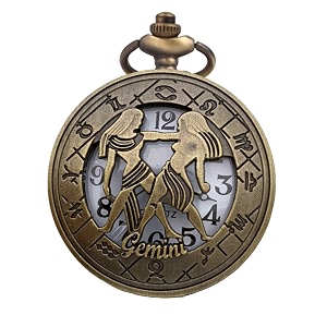 zodiac sign pocket watch bike key chain with key ring men amp woman gift key chain
