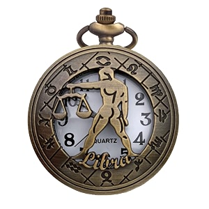 zodiac sign pocket watch bike key chain with key ring men amp woman gift key chain