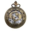Zodiac Sign Pocket Watch Bike Key Chain with Key Ring Men &amp; Woman Gift Key Chain
