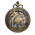 Zodiac Sign Pocket Watch Bike Key Chain with Key Ring Men & Woman Gift Key Chain