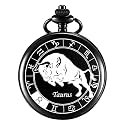 Zodiac Sign Pocket Watch Bike Key Chain with Key Ring Men &amp; Woman Gift Key Chain