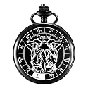 Zodiac Sign Pocket Watch Bike Key Chain with Key Ring Men &amp; Woman Gift Key Chain