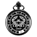 Zodiac Sign Pocket Watch Bike Key Chain with Key Ring Men &amp; Woman Gift Key Chain
