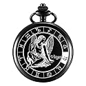 Zodiac Sign Pocket Watch Bike Key Chain with Key Ring Men &amp; Woman Gift Key Chain