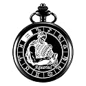 Zodiac Sign Pocket Watch Bike Key Chain with Key Ring Men &amp; Woman Gift Key Chain