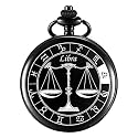 Zodiac Sign Pocket Watch Bike Key Chain with Key Ring Men &amp; Woman Gift Key Chain