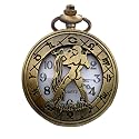 Zodiac Sign Pocket Watch Bike Key Chain with Key Ring Men &amp; Woman Gift Key Chain