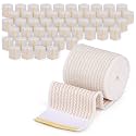 GT Premium Elastic Bandage Wrap (2" 50 Pack) - Hook &amp; Loop Fasteners at Both Ends - Latex Free Hypoallergenic Compression Roll - Reusable Bandages for Waist, Legs, Elbow &amp; Knee Wrap