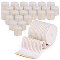 GT Premium Elastic Bandage Wrap (2" 25 Pack) - Hook & Loop Fasteners at Both Ends - Latex Free Hypoallergenic Compression Roll - Reusable Bandages for Waist, Legs, Elbow & Knee Wrap