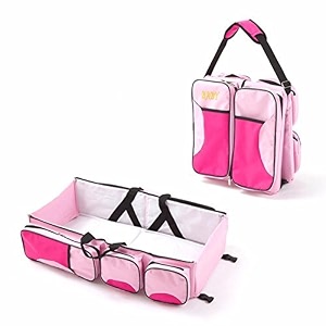 gtc portable multifunctional baby travel bed cotbassinet and folding mummy diaper bag aa pink