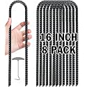 Gtongoko Trampoline Stakes, 8mm U-Shaped Rebar Ground Anchors