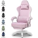 GTPLAYER Gaming Chair, Computer Office Chair with Pocket Spring Cushion, Linkage Armrests and Footrest, High Back Ergonomic Computer Chair with Lumbar Support Task Chair with Footrest