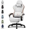 GTPLAYER Gaming Chair, Computer Office Chair with Pocket Spring Cushion, Linkage Armrests and Footrest, High Back Ergonomic Computer Chair with Lumbar Support Task Chair with Footrest