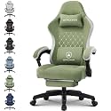GTPLAYER Gaming Chair, Computer Office Chair with Pocket Spring Cushion, Linkage Armrests and Footrest, High Back Ergonomic Computer Chair with Lumbar Support Task Chair with Footrest