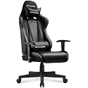 GTPLAYER Gaming Chair with Footrest, Ergonomic Computer Game Desk Chair, Reclining Gaming Chair Seat Height Adjustment, Swivel Rocker with Headrest and Lumbar (Brown)