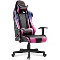 GTPLAYER Gaming Chair with Footrest, Ergonomic Computer Game Desk Chair, Reclining Gaming Chair Seat Height Adjustment, Swivel Rocker with Headrest and Lumbar (Colorful)