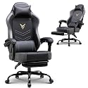 GTPLAYER Gaming Chair with Footrest, Recliner Chair with Headrest & Lumbar Support, Linkage Armrest,Ergonomic Gaming Chair, High Back Office Home, Grey