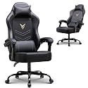 GTPLAYER Gaming Chair, Recliner Chair with Headrest & Lumbar Support, Linkage Armrest,Ergonomic Gaming Chair 350lbs, High Back Office Home, Black