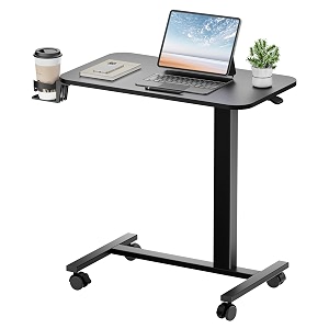 GTPLAYER Small Standing Desk with Lockable Wheels