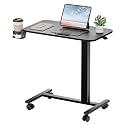 GTPLAYER Small Standing Desk with Lockable Wheels