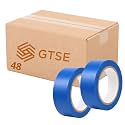 GTSE 1 inch x 108 ft Blue PVC Vinyl Floor Tape, 48 Rolls, Safety Marking Tape, 6 mil Thick, Suitable for Dance Floors, Gyms, Warehouses, Sports Facilities