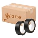 GTSE 1 inch x 108 ft Black PVC Vinyl Floor Tape, 48 Rolls, Safety Marking Tape, 6 mil Thick, Suitable for Dance Floors, Gyms, Warehouses, Sports Facilities