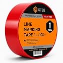 GTSE 1 inch x 108 ft Red PVC Vinyl Floor Tape, Safety Marking Tape, 6 mil Thick, Suitable for Dance Floors, Gyms, Warehouses, Sports Facilities