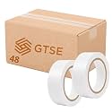 GTSE 1 inch x 108 ft White PVC Vinyl Floor Tape, 48 Rolls, Safety Marking Tape, 6 mil Thick, Suitable for Dance Floors, Gyms, Warehouses, Sports Facilities